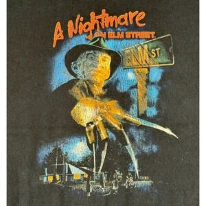 A‎ Nightmare on Elm Street Freddy Krueger Graphic Tee Medium Horror Movie Shirt